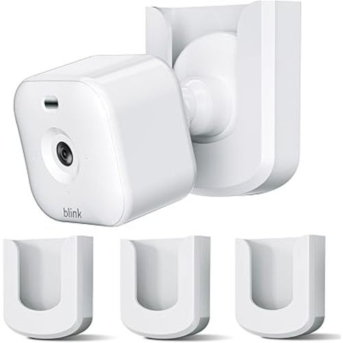 No Drill No Screw Blink Mini Camera Mount, Strong Adhesive Camera Wall Mount for Blink Mini/Mini 2 /Blink Outdoor 4 Camera, Easy to Install Blink Indoor Mount,White(Blink Camera is Not Included) 3Pack