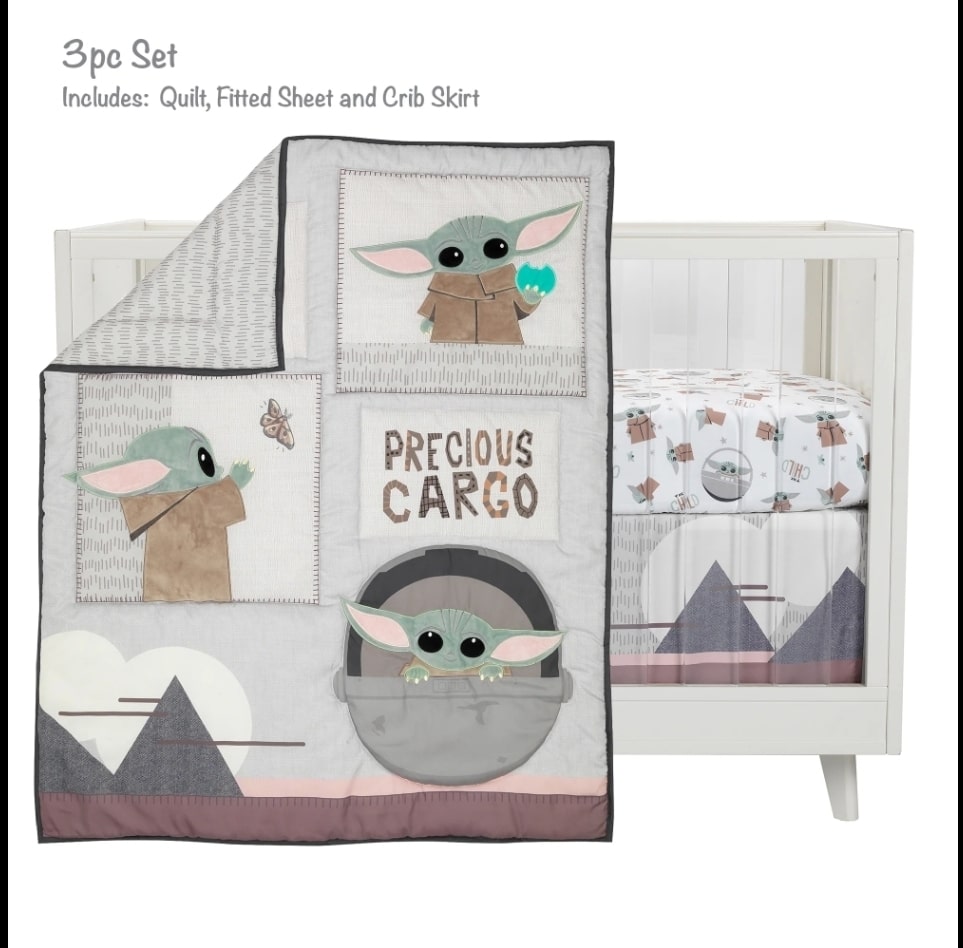 Star Wars The Child 3-Piece Crib Bedding Set