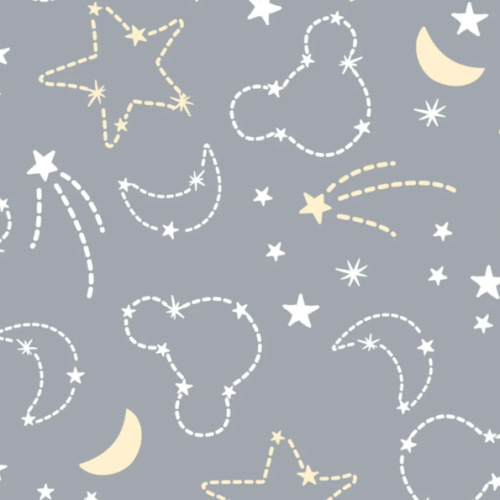Disney Baby Mickey Mouse Gray/Yellow Celestial Fitted Crib Sheet – Lambs & Ivy