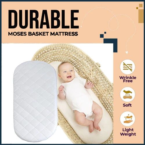 Baby Moses Basket Bassinet Mattress Fit Kinder Valley Comfy Breathable All Sizes