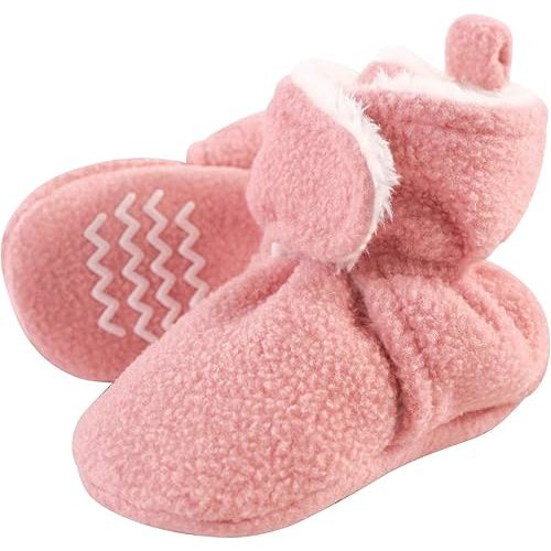 Hudson Baby Unisex Baby Cozy Fleece and Faux Sherpa Booties