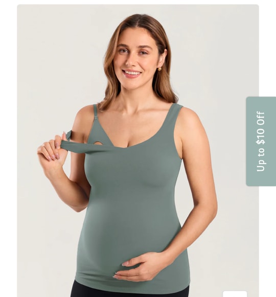 MOMANDA Naterlax® V Neck Nursing Tank Top