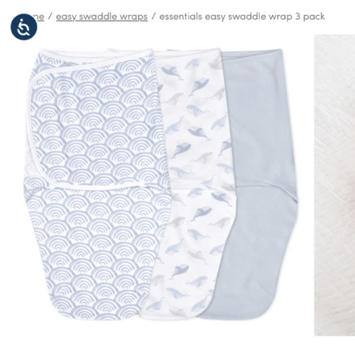 At Sea Easy Swaddle With No Zipper 0-3M | aden + anais