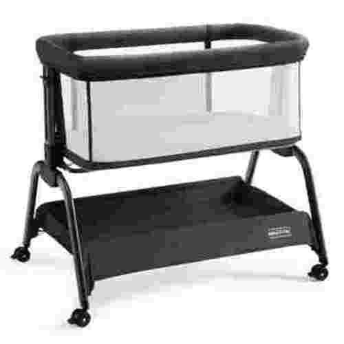 HARPPA Bassinet Bedside Sleeper, Bedside Bassinet with Storage & Wheels for Infants, Black
