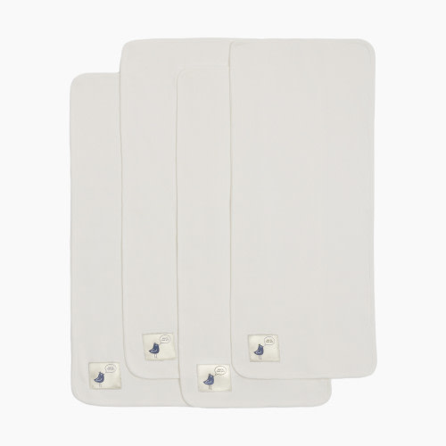 Small Story Burp Cloth (4 Pack) - White