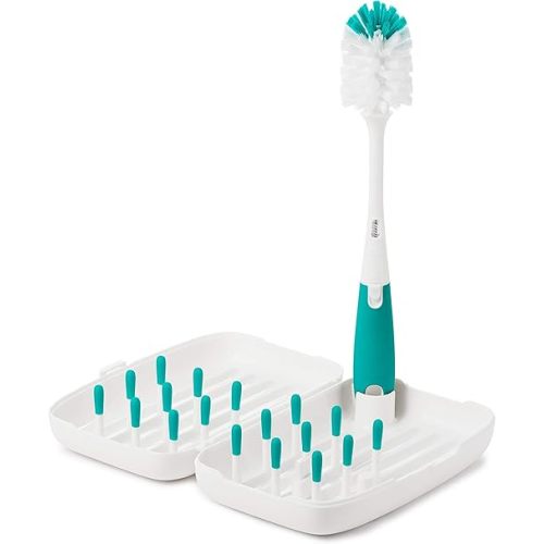 OXO Tot On-the-Go Drying Rack with Bottle Brush - Teal