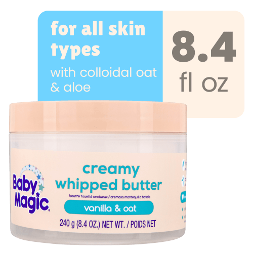 Baby Magic Creamy Whipped Butter, Vanilla & Oat, Hypoallergenic, 8.4 oz