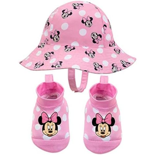 Disney Baby Swim Hat and Booties Set - Mickey Mouse, Minnie Mouse and Princess - UPF 50+ Sun Protection - 0-12 Months
