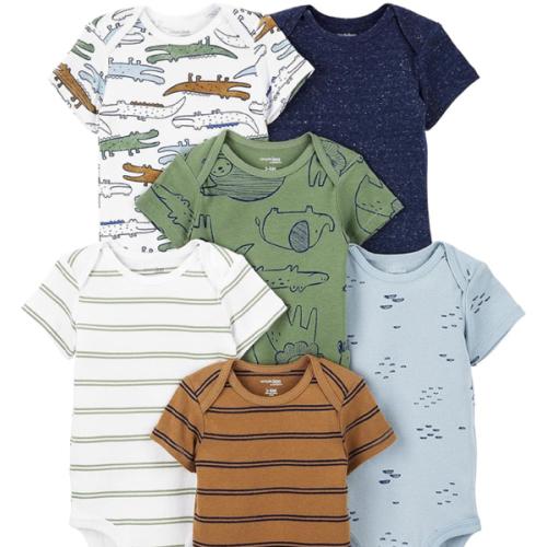 Simple Joys by Carter's Baby Boys' 6-Pack Short-Sleeve Bodysuit