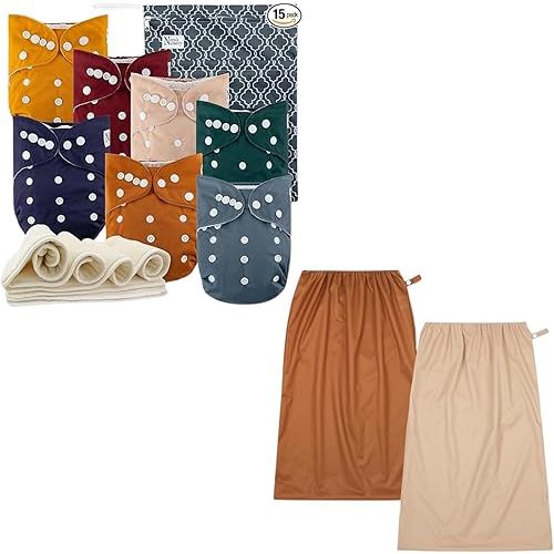 Nora's Nursery Morning Dew Cloth Diapers +Nora's Nursery Pail Liner for Cloth Diapers