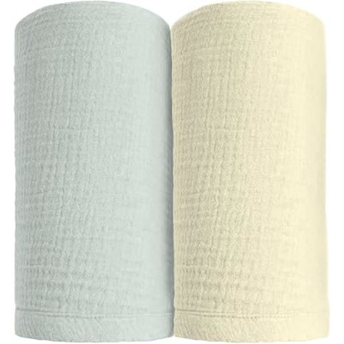 Ultra Soft 100% Cotton Swaddles for Newborns, 2-Pack - Muslin Swaddle Blankets - 47x47 Baby Receiving Blanket - Perfect for Boys & Girls