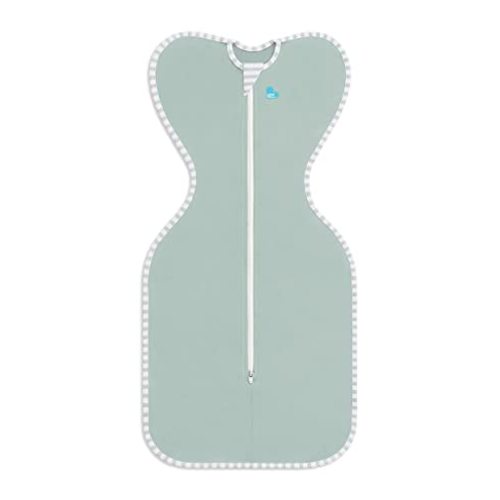 Love To Dream Swaddle Up Stage 1 Small Baby Sleep Sack Swaddles | Self-Soothing Snug Fit Helps Calm Startle Reflex | Cotton Lite 0.2 TOG | Fits 8-13 lb, Height ≤ 25 in, Olive