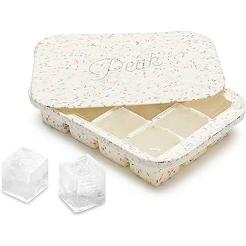 W&P Peak Silicone Tray w/ Lid | Freeze Baby Foods | Speckled White