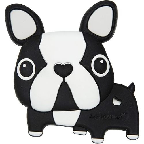 Loulou Lollipop Boston Terrier Soft Silicone Teether - Premium Baby Teether Toy