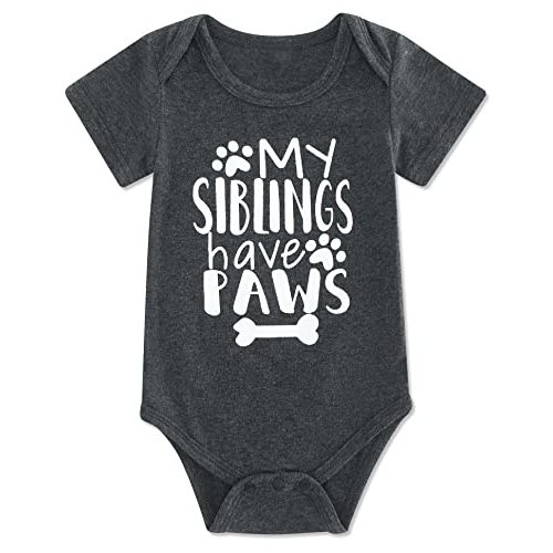 Funnycokid Baby Boys Girls Bodysuit Funny Newborn Romper Short Sleeve Infant Neutral Outfits Jumpsuit 0-12 Months