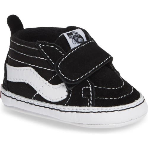 Baby SK8-Hi Crib Sneaker, 3 M, Black/True White