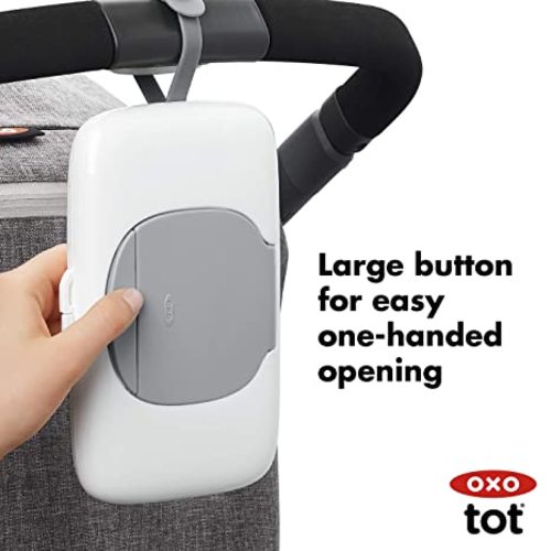 OXO Tot On-The-Go Wipes Dispenser- Gray, 1 Count (Pack of 1) - 1 Pack