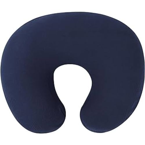 Muslin Nursing Pillow Cover Soft 100% Cotton Feeding Pillow Slipcover Fits Standard Infant Nursing Pillow or Positioner for Baby Boy and Girl, Navy Blue