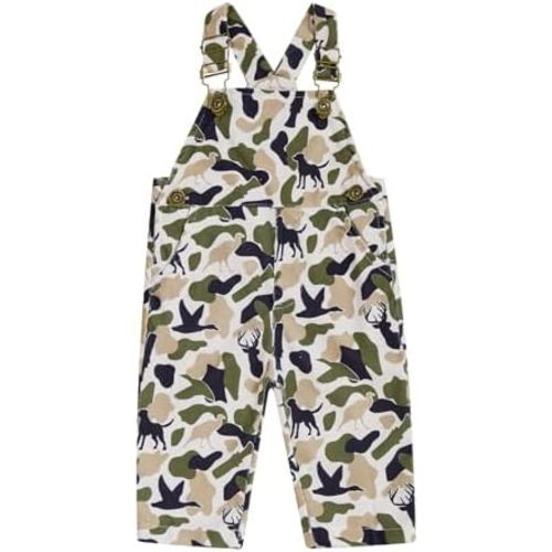 YOKJZJD Newborn Toddler Baby Boy Duck Deer Hunting Corduroy Suspender Pants Bib Overalls Little Hunter Fall Winter Outfits