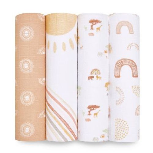 Aden + Anais Muslin Swaddle Boutique Keep Rising - 4pk