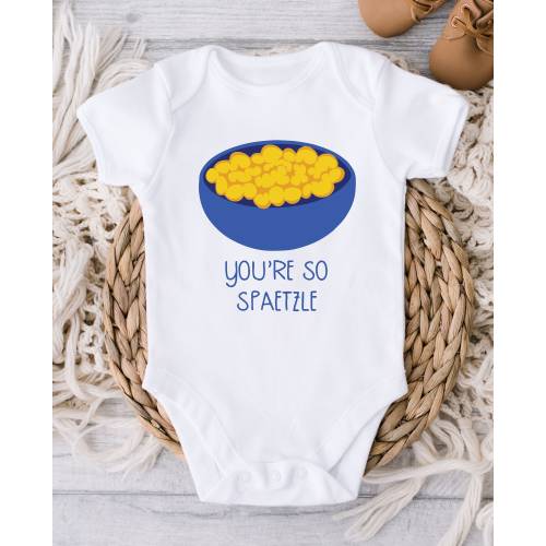 You're So Spaetzle Baby ONESIES® Brand Bodysuit - German Foodie Bodysuit - Little Dumpling - Vegan Baby Shower Gift - Valentines Funny Baby