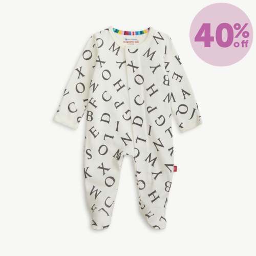 love letters organic cotton magnetic parent favorite footie – Magnetic Me