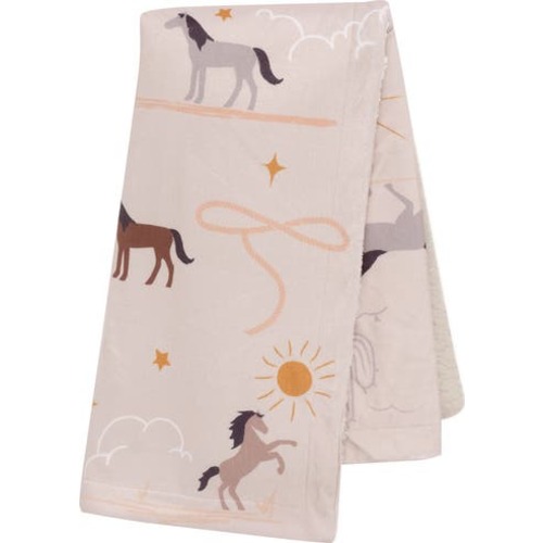 Country Western Cowboy/Cowgirl Soft Warm Fleece Baby Blanket