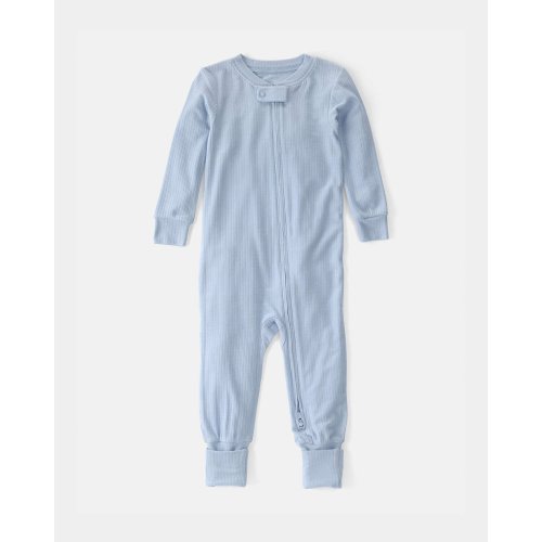 Baby PurelySoft 2-Way Zip 1-Piece Pajama - Blue | Carter's