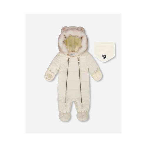 Gender Inclusive One-Piece Layette Snowsuit Designed for Car Seat, 3M