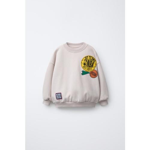 NBA TEAM PATCH SWEATSHIRT - Light beige | ZARA United States