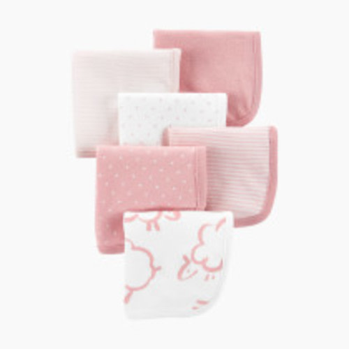 Carter's Wash Cloths (6 Pack) - Sheep/Pink/Hearts
