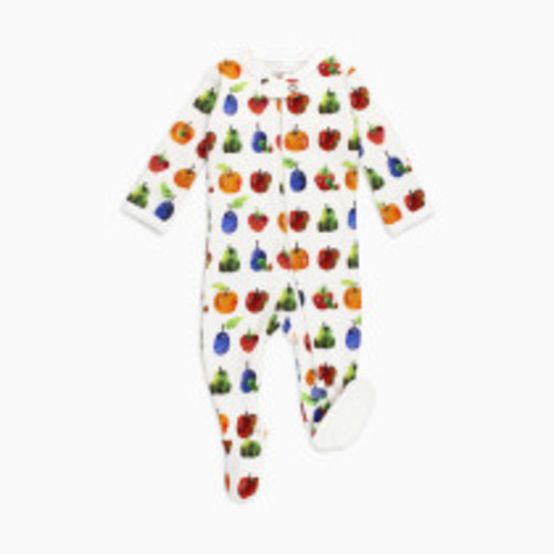 L'ovedbaby World of Eric Carle Organic 2-Way Zipper Footie - Fruit, 3-6M