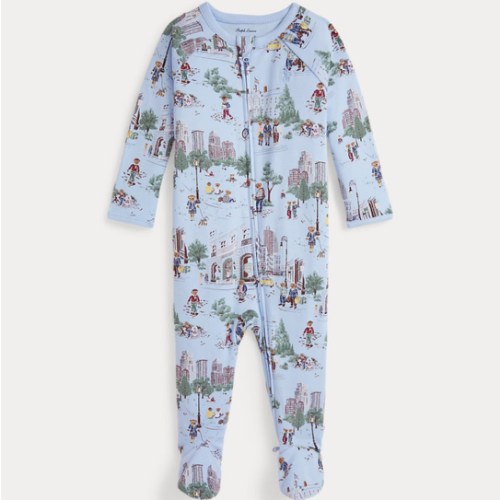 Polo Bear Cotton Footed Coverall