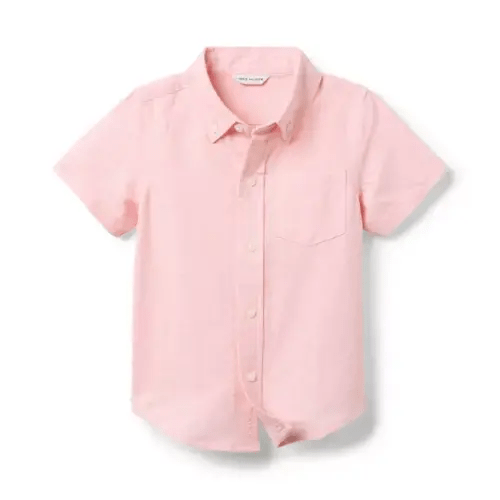 Boy Strawberry Milk Linen-Cotton Shirt by Janie and Jack