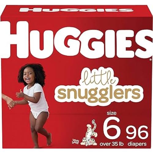 Huggies Little Snugglers Baby Diapers, Size 6, 96 Ct, One Month Supply