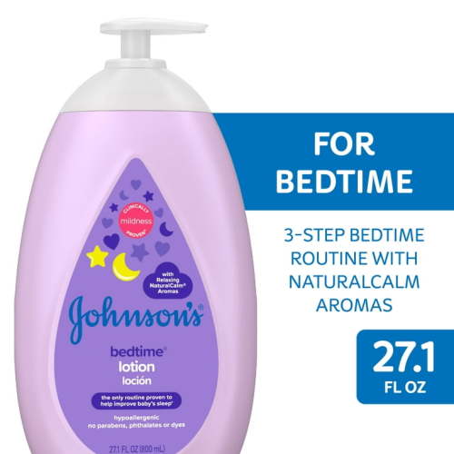 Johnson's Moisturizing Bedtime Baby Lotion, Paraben-Free, 27.1 fl. oz