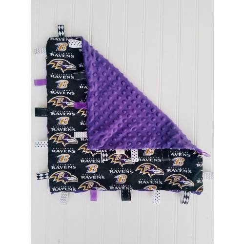 Baltimore Ravens Tag Blanket - Small Baby Blanket
