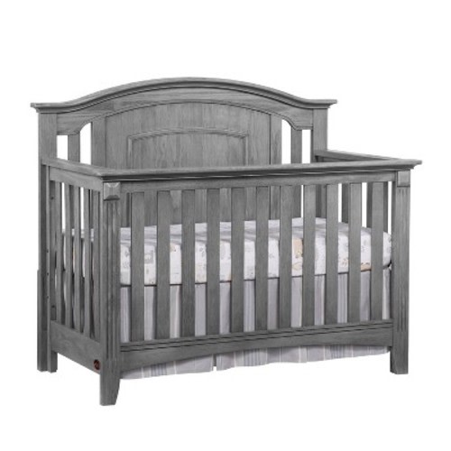 Oxford Baby Willowbrook 4-in-1 Convertible Crib, Color: Gray