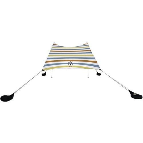 Neso Grande Portable Beach Tent Sun Shelter - Lightweight Beach Shade Canopy - Easy Setup for Family Outings - Patented Reinforced Corners - UPF 50+ Sun Protection - 7ft Tall, 9 x 9ft