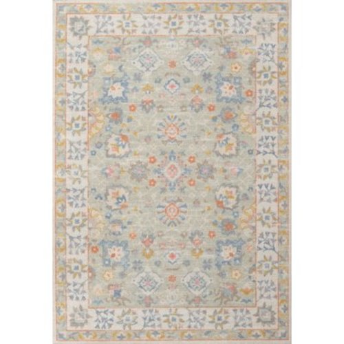 Momeni Anatolia Machine Made Wool and NylonLight Blue Area Rug 6'6" X 9'
