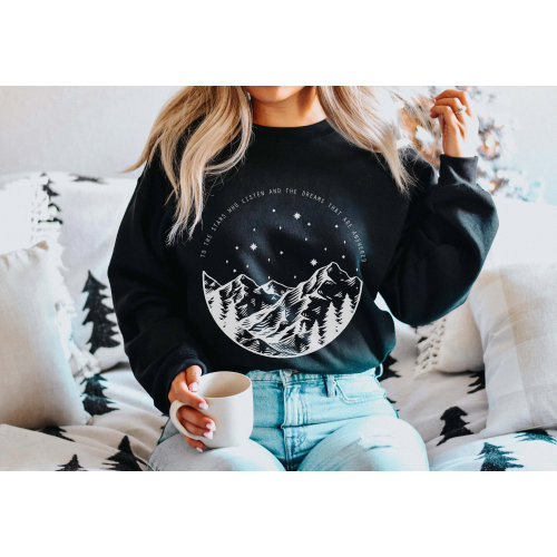 ACOTAR Stars Who Listen & Dreams that are Answered Sweatshirt | OFFICIALLY LICENSED | Sarah J Maas Merch Velaris City of Starlight Dreamers