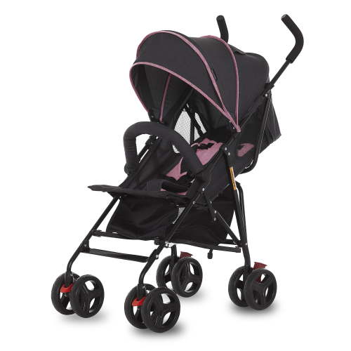 Dream On Me Vista Moonwalk Stroller, Lightweight Infant Stroller with Compact Fold, Multi-Position Recline, Canopy with Sun Visor, Perfect for Traveling and Theme Parks, Pink