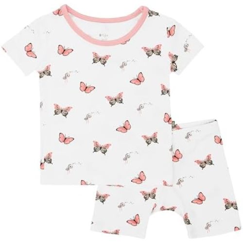 KYTE BABY Toddler Short Sleeve Pajama Set - Pjs for Toddlers Made of Soft Rayon Made From Bamboo Material