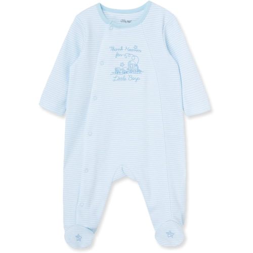 Little Me Clothes for Baby Boys' 100% Cotton Scratch-Free Tag Footie Sleeper, Preemie to 9 Months