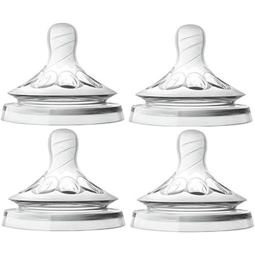 Philips Avent Natural Nipple Newborn Flow - 4 Count (Pack of 1 )
