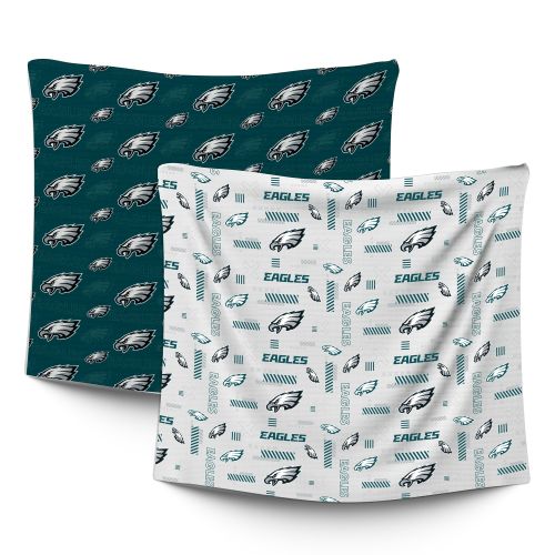 Philadelphia Eagles Pegasus Infant 47" x 47" Home & Away Two-Piece Muslin Blanket Set