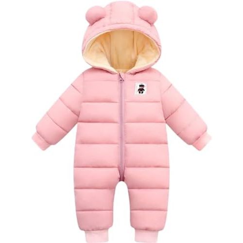 Ohrwurm Baby Snowsuit Winter Coat Fleece Lining Warm Hoodie Romper Puffer Jacket