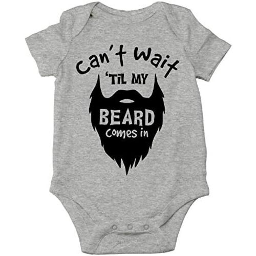 Can't Wait Til My Beard - Baby Clothes - Funny Newborn Bodysuit Outfits for Boys