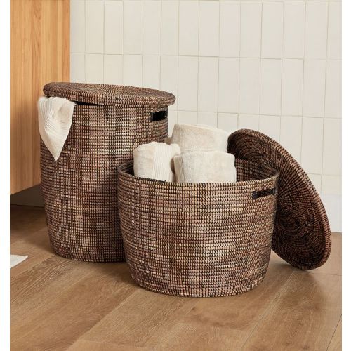 Burres Woven Hamper with Lid