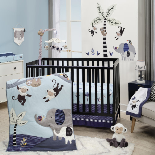 Lambs & Ivy 3-Piece Crib Bedding Set - Jungle Party